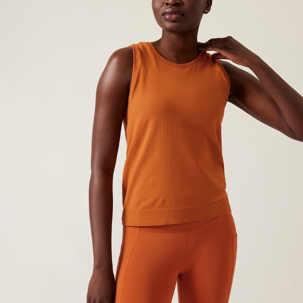 ATHLETA | Orange Sleeveless Athletic Top - XS